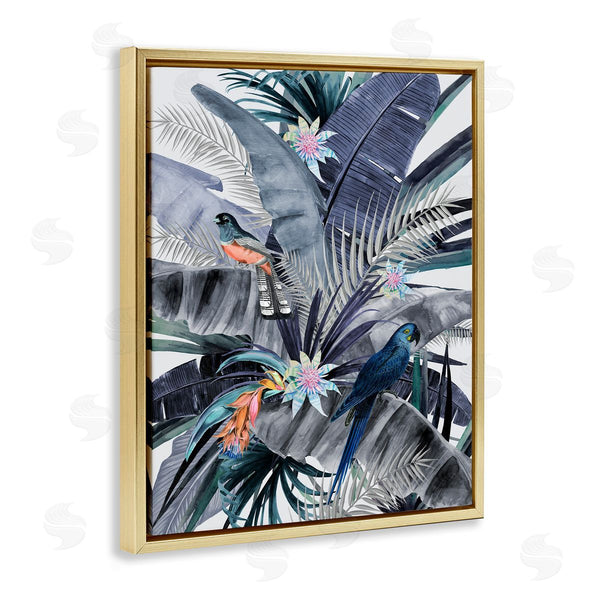Stupell Industries Urban Road | Tropical Birds And Blue Palms