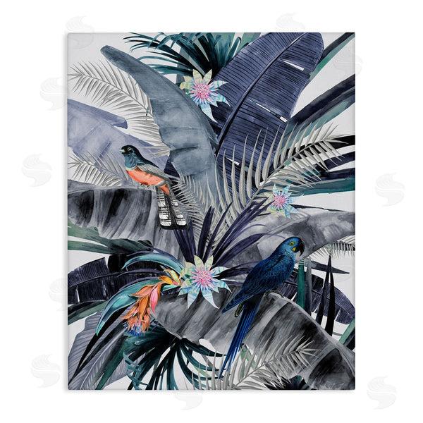 stupell industries Urban Road | Tropical Birds and Blue Palms