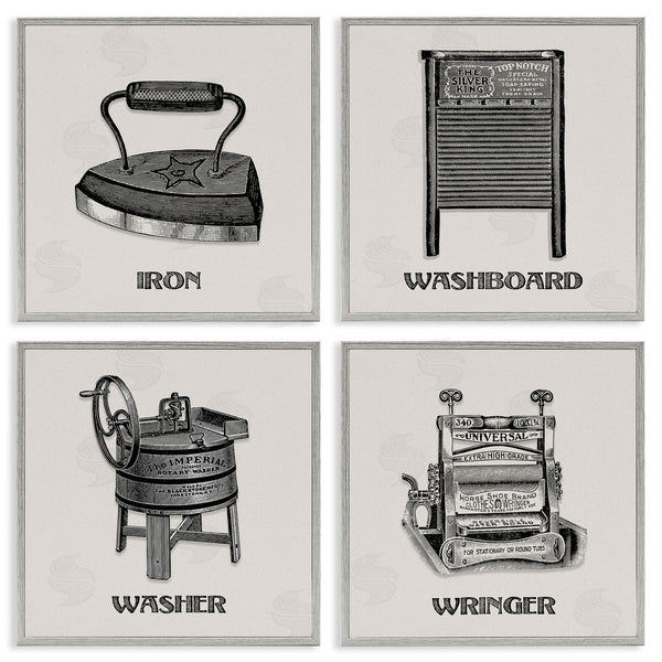 Stupell Industries Val Rhodes | Antique Laundry Equipment Wall Art