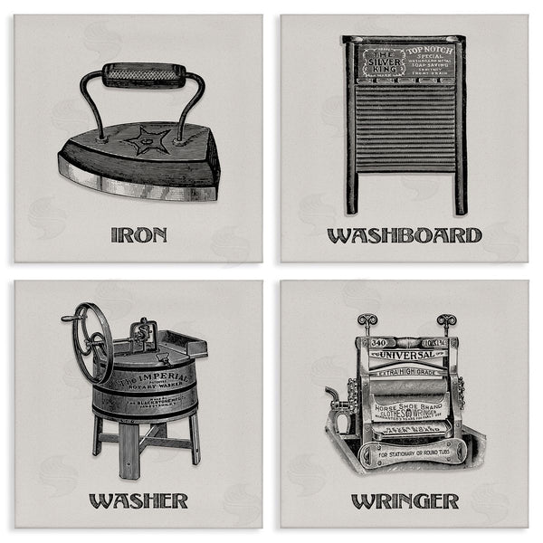 stupell industries Val Rhodes | Antique Laundry Equipment Wall Art