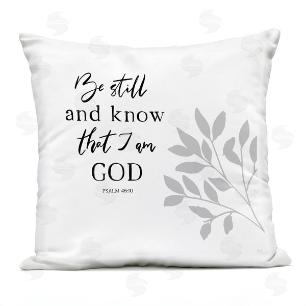 Stupell Industries Val Rhodes | Be Still Spiritual Proverb Printed Throw Pillow