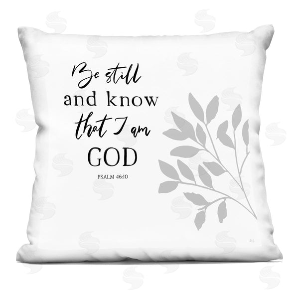 stupell industries Val Rhodes | Be Still Spiritual Proverb Printed Throw Pillow