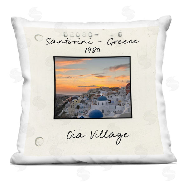 stupell industries Val Rhodes | Greece Travel City View Printed Throw Pillow