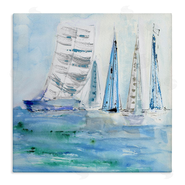 stupell industries Val Rhodes | Maritime Outlined Sailboats