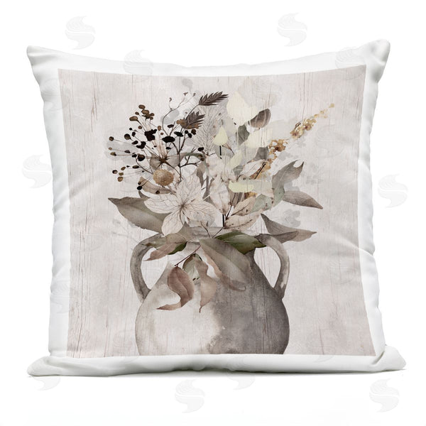 Stupell Industries Val Rhodes | Rustic Cottage Bouquet Printed Throw Pillow
