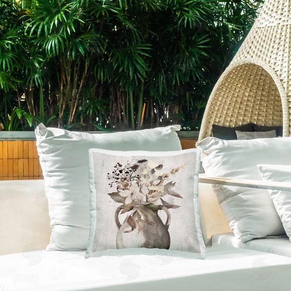 Stupell Industries Val Rhodes | Rustic Cottage Bouquet Printed Throw Pillow