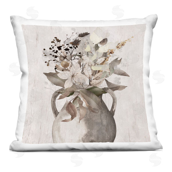 stupell industries Val Rhodes | Rustic Cottage Bouquet Printed Throw Pillow