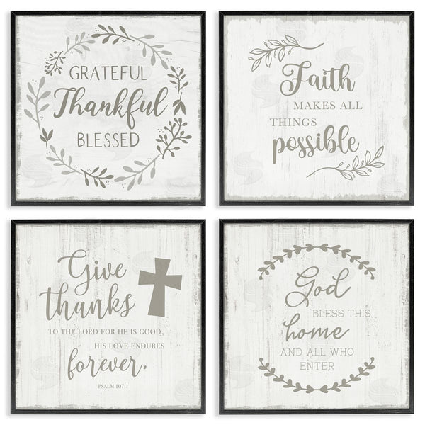Stupell Industries Val Rhodes | Spiritual Faith Phrases Wall Art