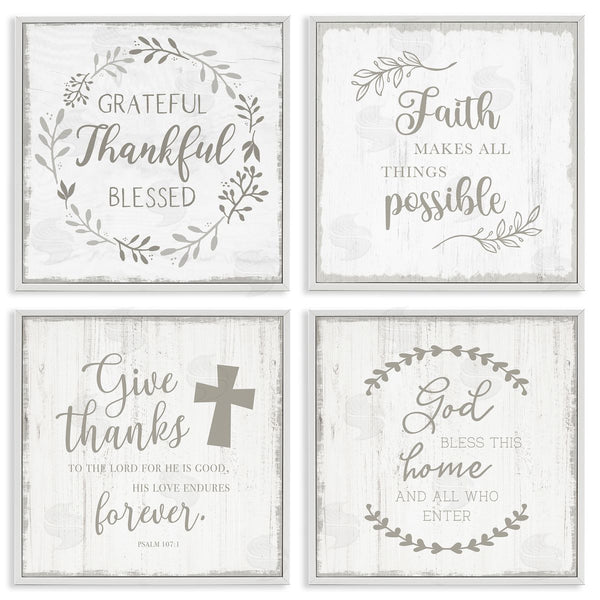Stupell Industries Val Rhodes | Spiritual Faith Phrases Wall Art