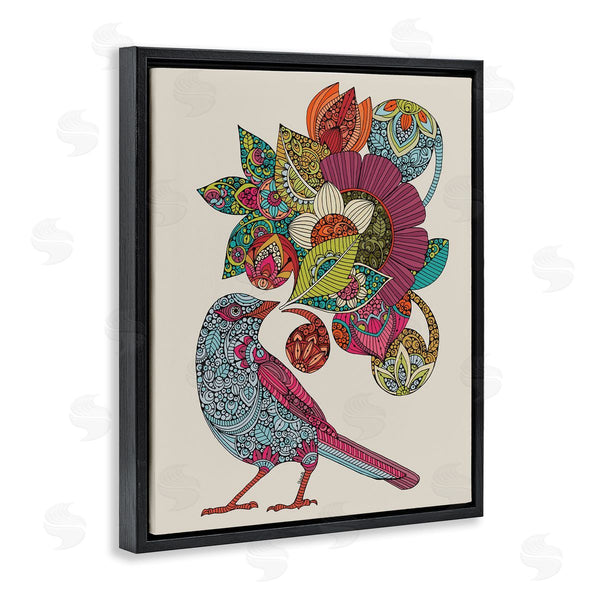 Stupell Industries Valentina Harper | Abstract Song Bird Paisley Pattern Floral Mandala Wall Art