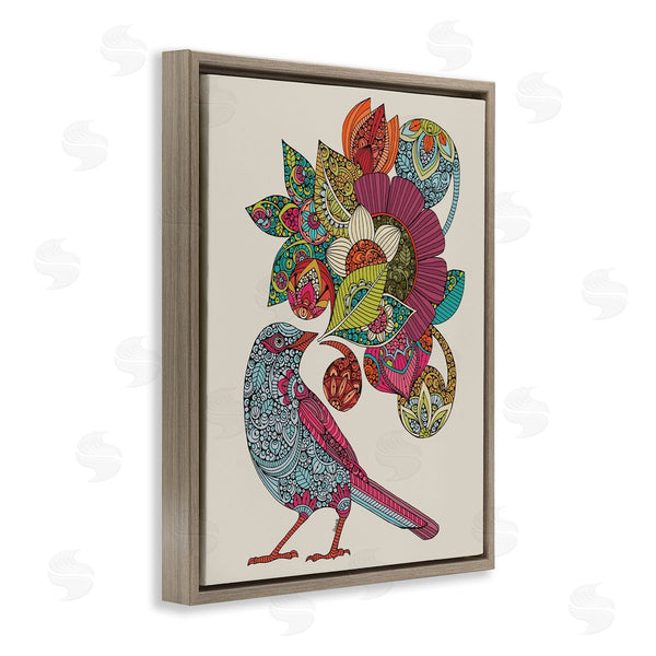 Stupell Industries Valentina Harper | Abstract Song Bird Paisley Pattern Floral Mandala Wall Art