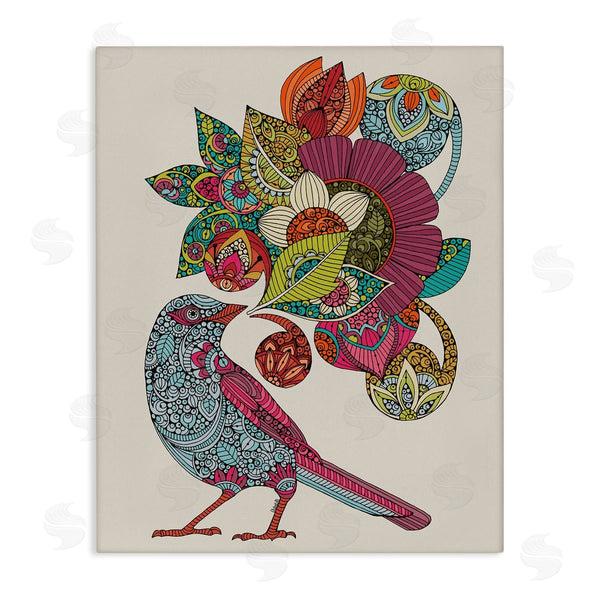 stupell industries Valentina Harper | Abstract Song Bird Paisley Pattern Floral Mandala Wall Art