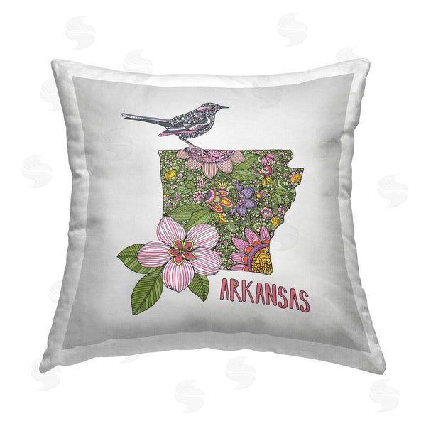 stupell industries Valentina Harper | Arkansas Apple Blossom Patterned Printed Throw Pillow