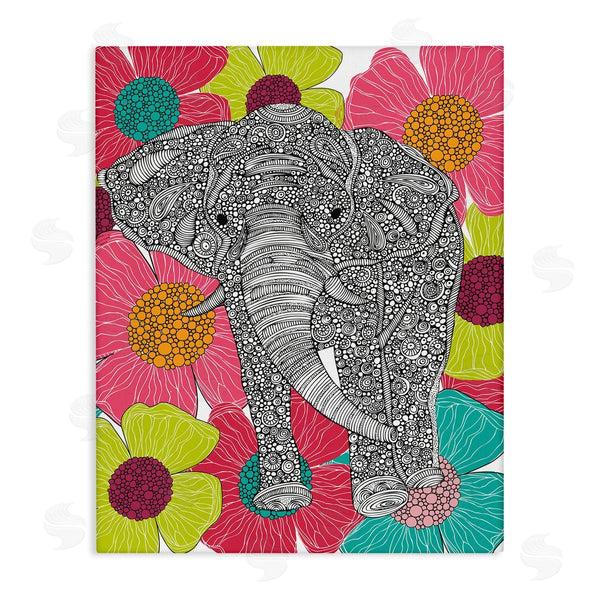 stupell industries Valentina Harper | Bold Modern Elephant Flower Blossoms Intricate Patterns Wall Art