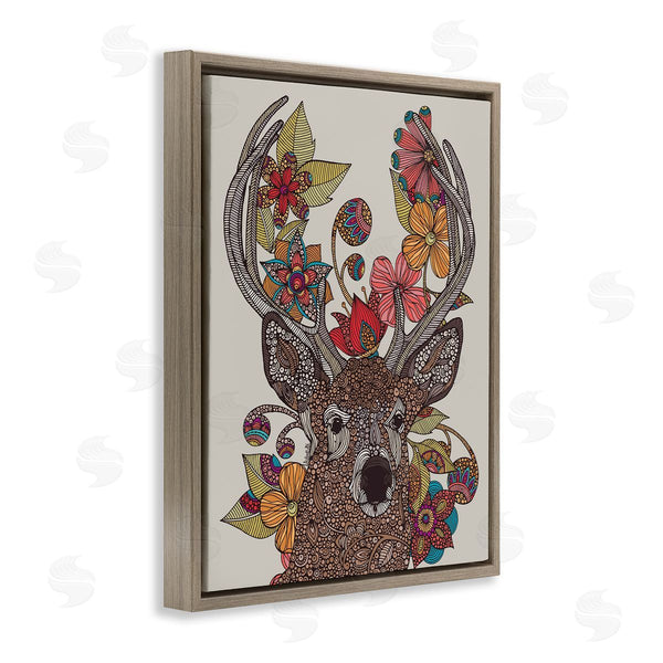 Stupell Industries Valentina Harper | Buck Deer Portrait Interwoven Flower Mandala Fractals Wall Art