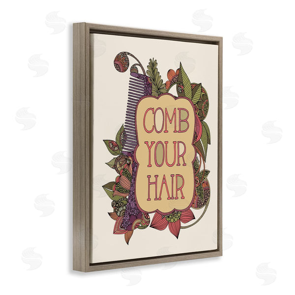 Stupell Industries Valentina Harper | Comb Your Hair Detailed Botanical Fractal Shapes Wall Art