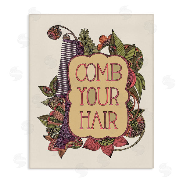 stupell industries Valentina Harper | Comb Your Hair Detailed Botanical Fractal Shapes Wall Art