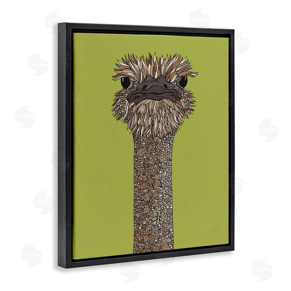Stupell Industries Valentina Harper | Detailed Ostrich Bird Floral Petal Fractal Shapes Wall Art