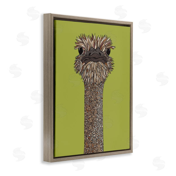 Stupell Industries Valentina Harper | Detailed Ostrich Bird Floral Petal Fractal Shapes Wall Art