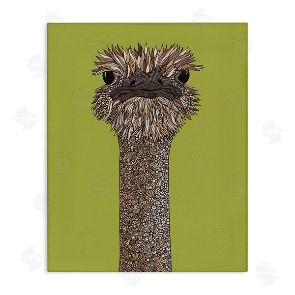 stupell industries Valentina Harper | Detailed Ostrich Bird Floral Petal Fractal Shapes Wall Art