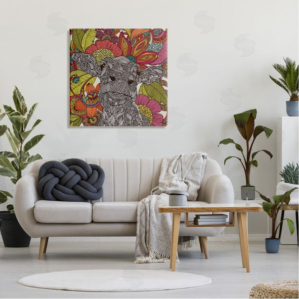 Stupell Industries Valentina Harper | Farm Cow Detailed Fractals Abstract Floral Blossoms Wall Art