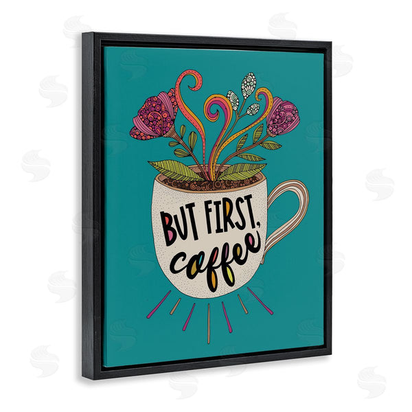 Stupell Industries Valentina Harper | First Coffee With Florals