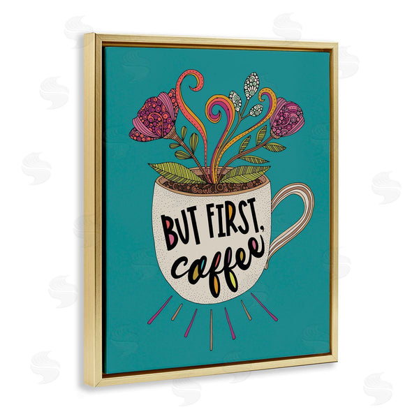 Stupell Industries Valentina Harper | First Coffee With Florals