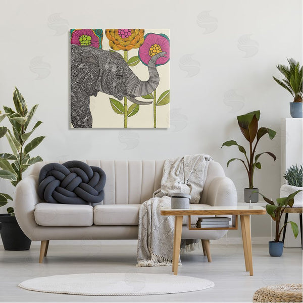 Stupell Industries Valentina Harper | Floral Elephant Wildlife Intricate Paisley Patterns Shapes Wall Art