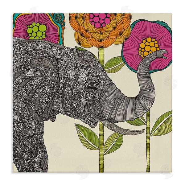 stupell industries Valentina Harper | Floral Elephant Wildlife Intricate Paisley Patterns Shapes Wall Art