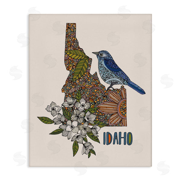 stupell industries Valentina Harper | Floral Idaho State Wall Art