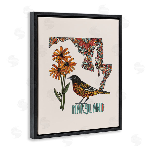 Stupell Industries Valentina Harper | Floral Maryland State