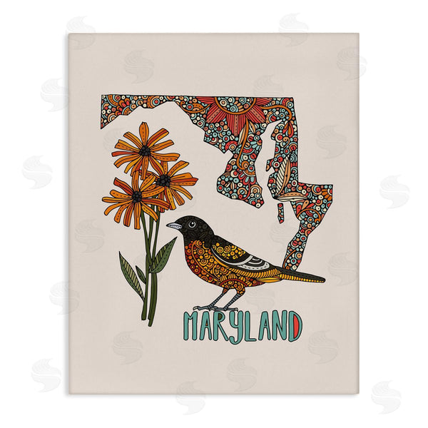 stupell industries Valentina Harper | Floral Maryland State