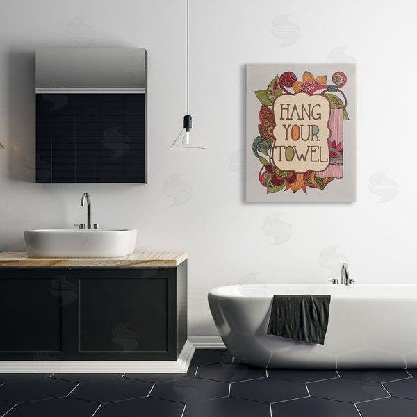 Stupell Industries Valentina Harper | Hang Your Towel Intricate Floral Mandala Shapes Wall Art