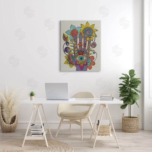 Stupell Industries Valentina Harper | Intricate Paisley Patterns Floral Hand Eye Shape Wall Art