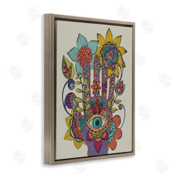 Stupell Industries Valentina Harper | Intricate Paisley Patterns Floral Hand Eye Shape Wall Art