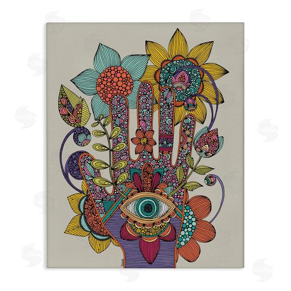 stupell industries Valentina Harper | Intricate Paisley Patterns Floral Hand Eye Shape Wall Art