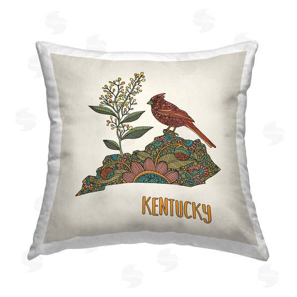 stupell industries Valentina Harper | Kentucky Cardinal Bird Printed Throw Pillow