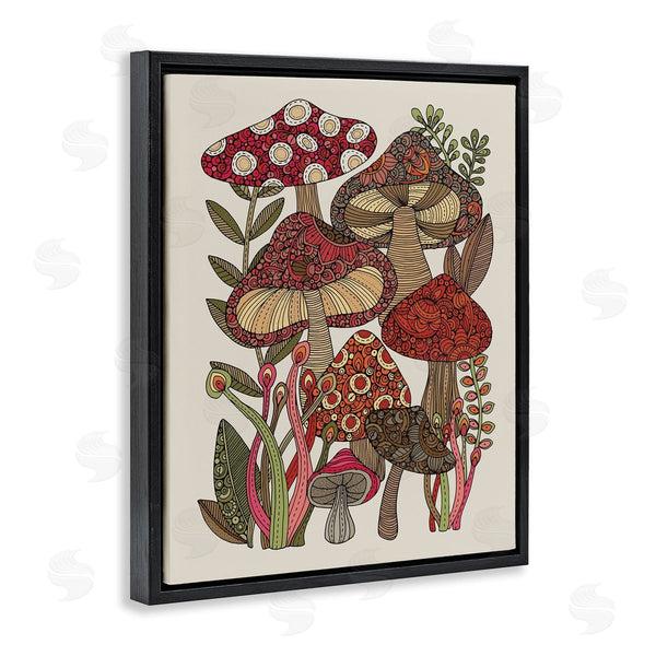 Stupell Industries Valentina Harper | Layered Mushrooms Nature Botanicals Intricate Floral Patterns Wall Art