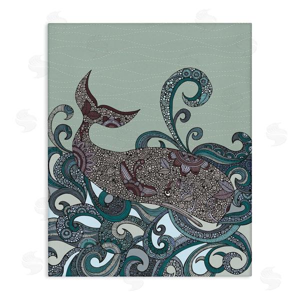 stupell industries Valentina Harper | Nautical Whale Surrounded Intricate Patterned Swirl Shapes Wall Art