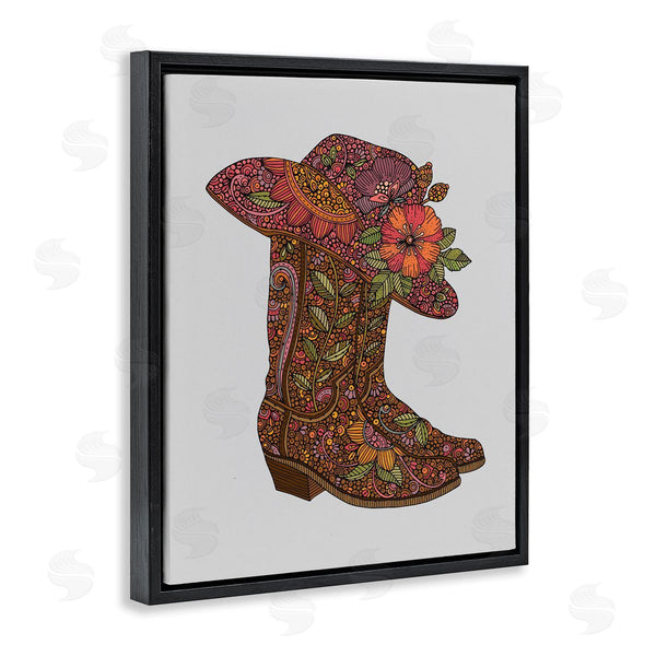 Stupell Industries Valentina Harper | Paisley Cowboy Boots Wall Art