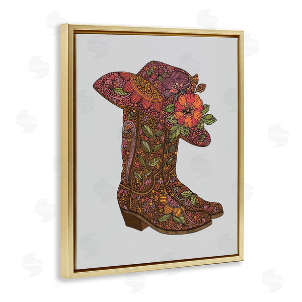 Stupell Industries Valentina Harper | Paisley Cowboy Boots Wall Art