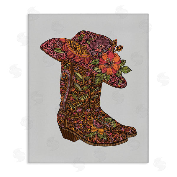 stupell industries Valentina Harper | Paisley Cowboy Boots Wall Art