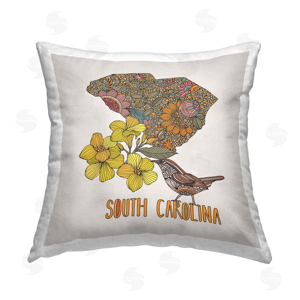 stupell industries Valentina Harper | South Carolina Mandala Pattern Printed Throw Pillow