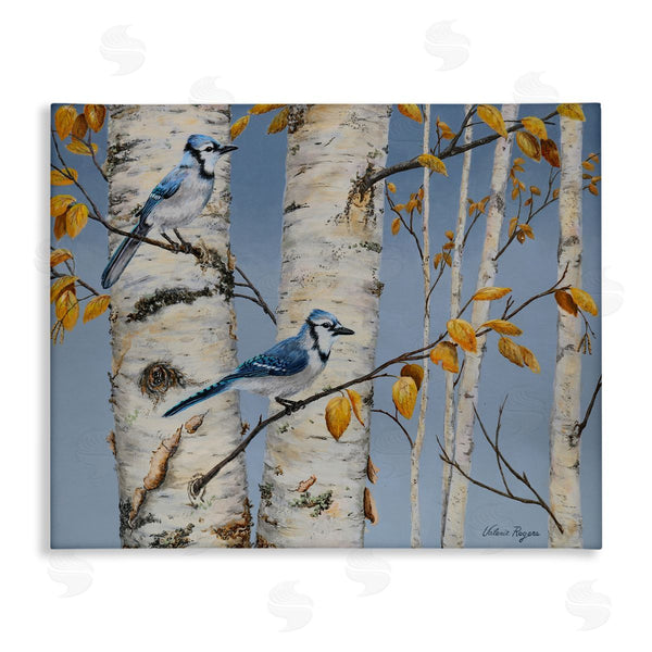 stupell industries Valerie Rogers | Blue Jay Autumn Day
