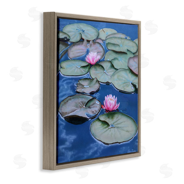 Stupell Industries Valerie Rogers | Blue Pond Lily Reflection