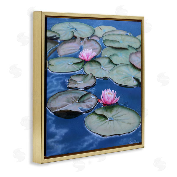 Stupell Industries Valerie Rogers | Blue Pond Lily Reflection