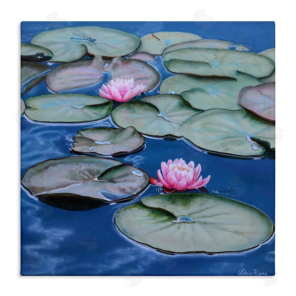 stupell industries Valerie Rogers | Blue Pond Lily Reflection