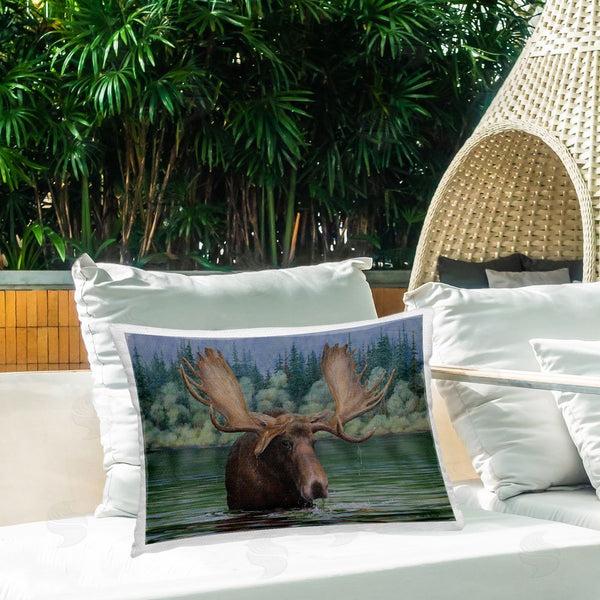 Stupell Industries Valerie Rogers | Moose Swimming In Lake