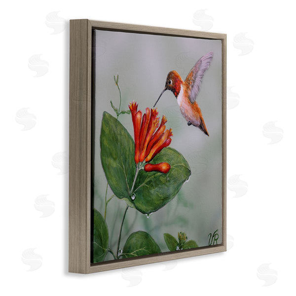 Stupell Industries Valerie Rogers | Red Hummingbird & Flower