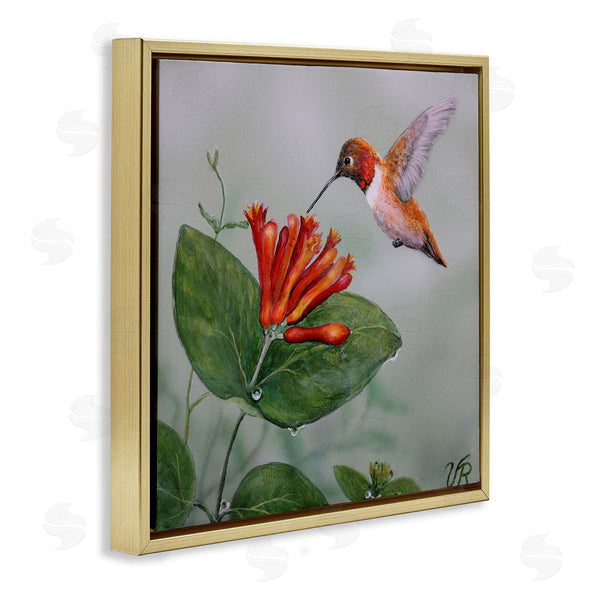 Stupell Industries Valerie Rogers | Red Hummingbird & Flower